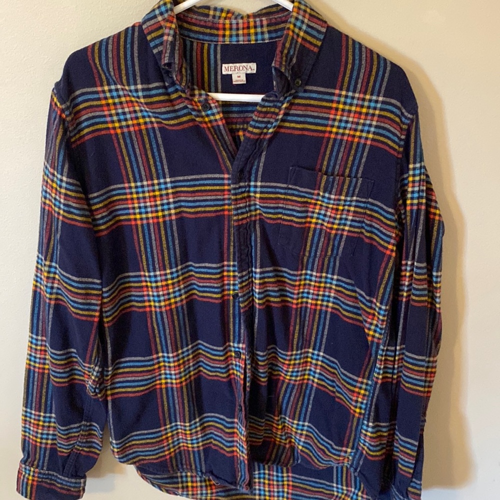 Merona plaid button down shirt- Medium
